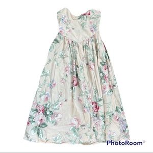 Pink and Floral midi dress